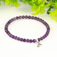 4mm Amethyst Bracelet with Initial