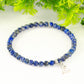 4mm Lapis Lazuli Bracelet with Initial