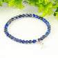 4mm Lapis Lazuli Bracelet with Initial