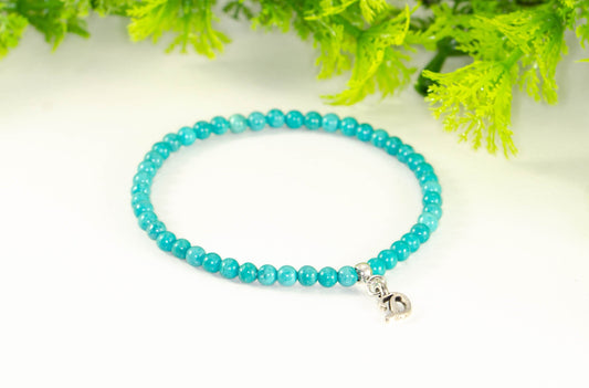 4mm Turquoise Bracelet with Initial