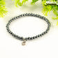 4mm Hematite Bracelet with Initial