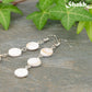 Long White Natural Seashell Earrings