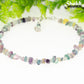 Natural Rainbow Fluorite Crystal Chip Choker Necklace