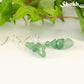 Simple Green Aventurine Crystal Chip Earrings.