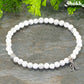 4mm White Howlite Bracelet with Initial