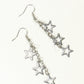 Stainless steel chain and star earrings
