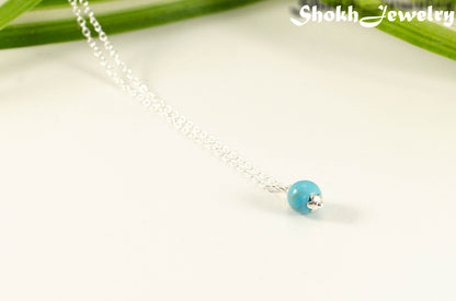 Dainty Turquoise Howlite Choker Necklace