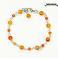 Top view of Handmade Carnelian Link Bracelet.