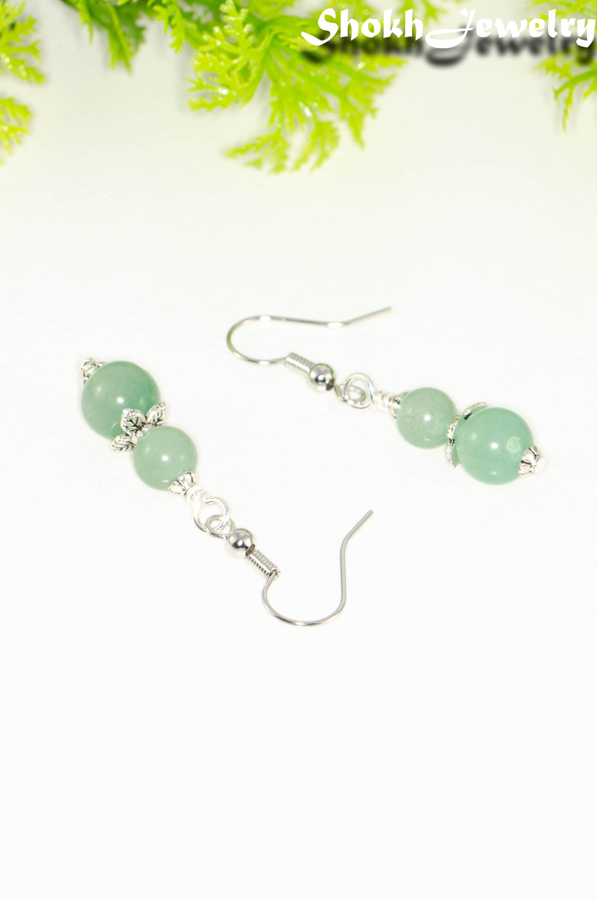 Small Green Aventurine Crystal Earrings