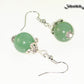 Close up of 12mm Natural Green Aventurine Crystal Earrings