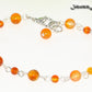 Close up of Handmade Carnelian Link Bracelet.