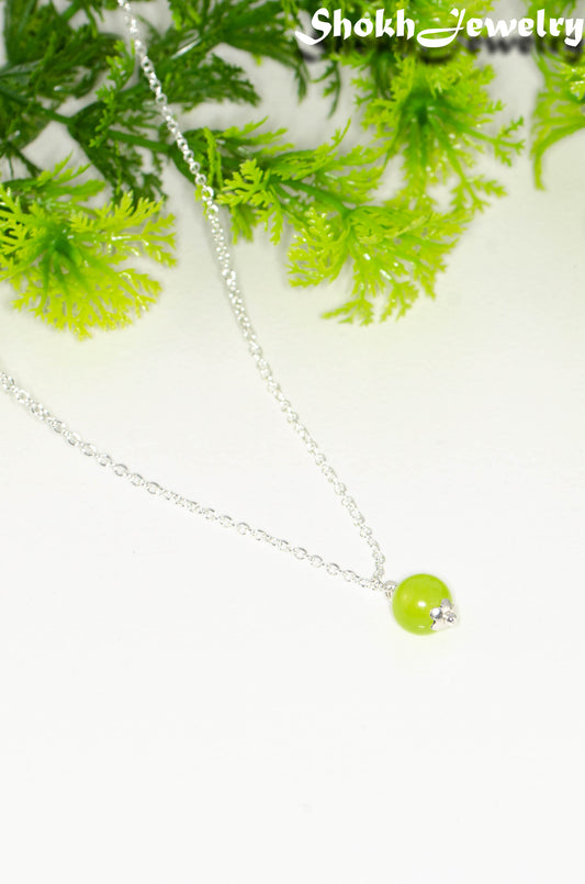 Dainty Peridot Choker Necklace, August Birthstone Jewelry