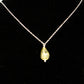 Dainty Citrine Nugget Pendant Necklace on a bust