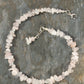 Natural Rose Quartz Crystal Chip Choker Necklace