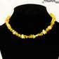 Natural Citrine Crystal Chip Choker Necklace on a bust