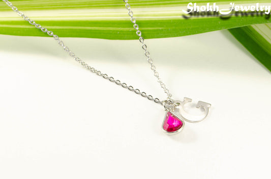 Personalized October Birthstone Choker Necklace