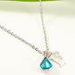 Close up of Personalized March Birthstone Choker Necklace