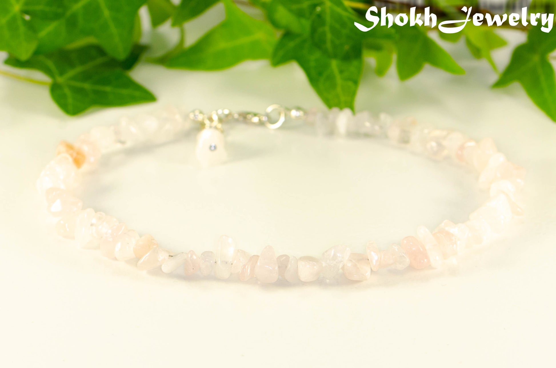 Natural Rose Quartz Crystal Chip Choker Necklace