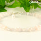 Close up of Natural Rose Quartz Crystal Chip Anklet