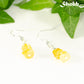 Simple Citrine Crystal Chip Earrings.