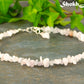 Close up of Natural Rose Quartz Crystal Chip Choker Necklace