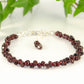 Natural Garnet Crystal Chip Bracelet