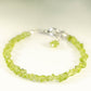 Close up of Natural Peridot Crystal Chip Bracelet