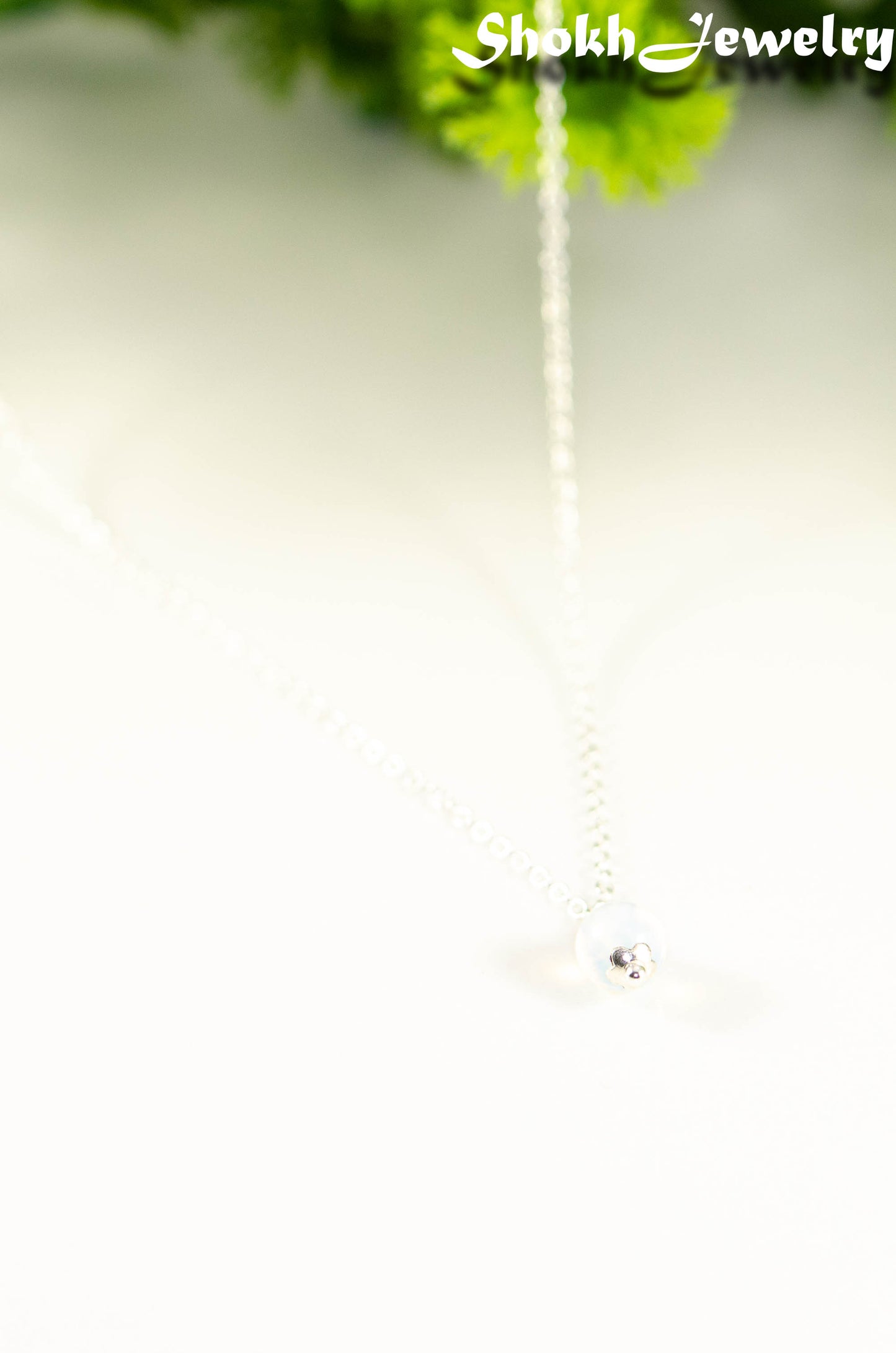 Dainty White Opal Choker Necklace