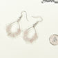 Natural Rose Quartz Crystal Chip Earrings beside a dime