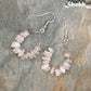 Natural Rose Quartz Crystal Chip Earrings