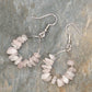 Natural Rose Quartz Crystal Chip Earrings