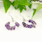 Natural Amethyst Crystal Chip Earrings